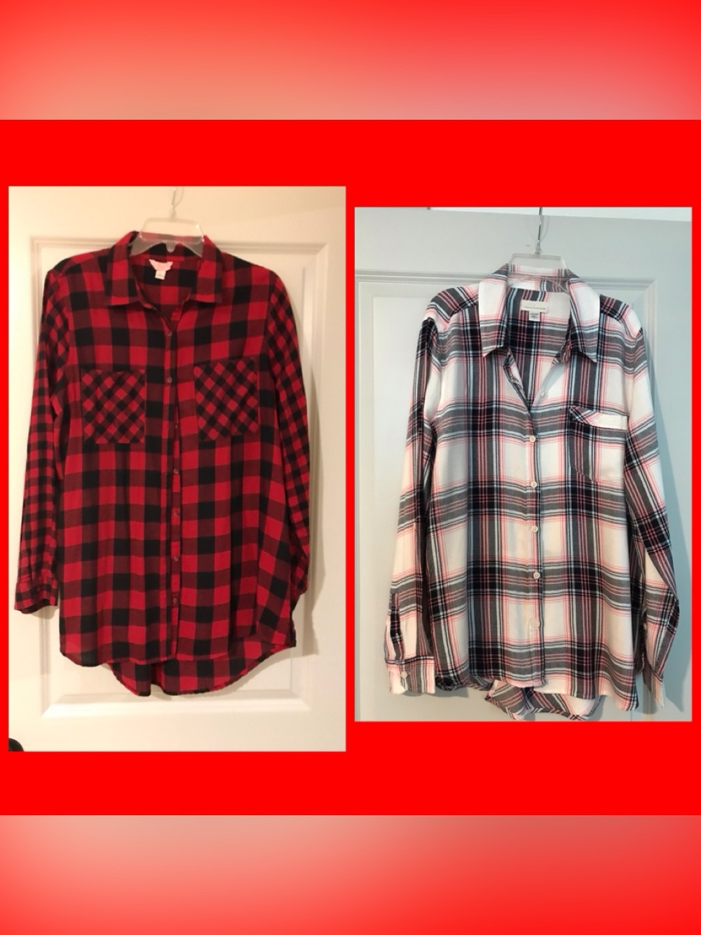 Bundle of 2 Plaid Button-Up Shirt